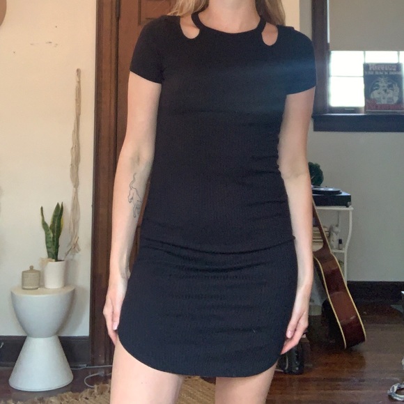 Fitted Black Mini Dress - Picture 1 of 1